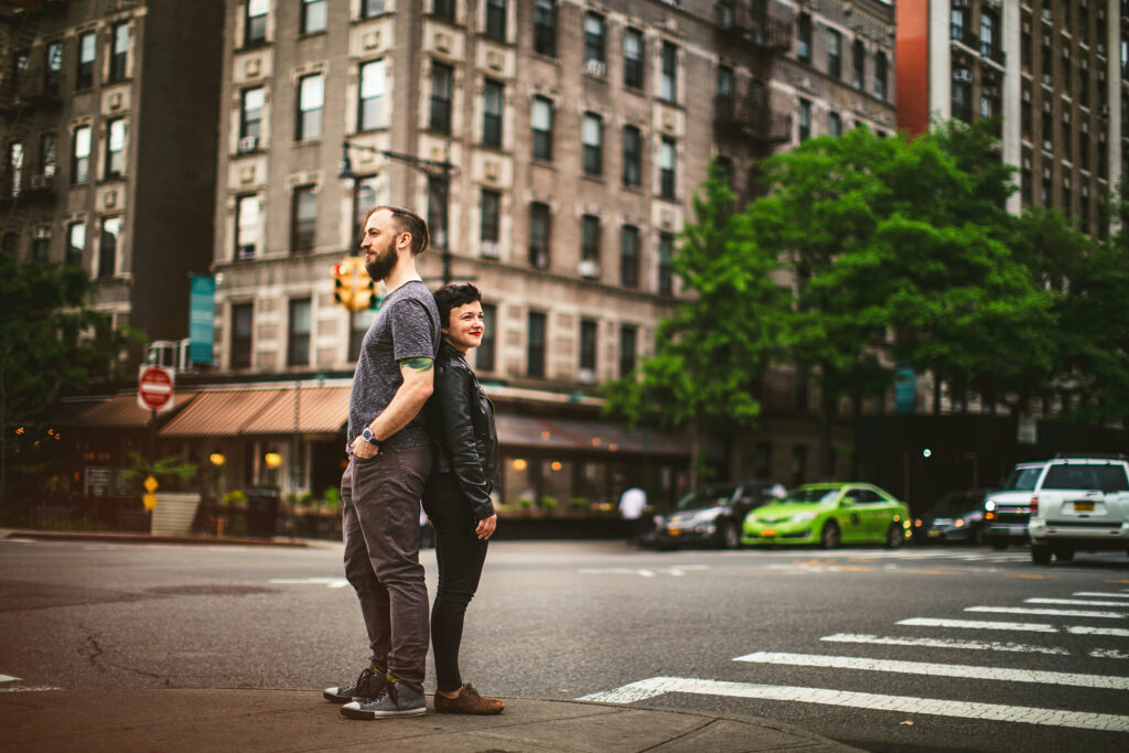 NYC intersection engagement session